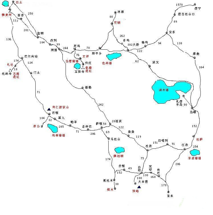 阿里大环线-新藏线等路线图