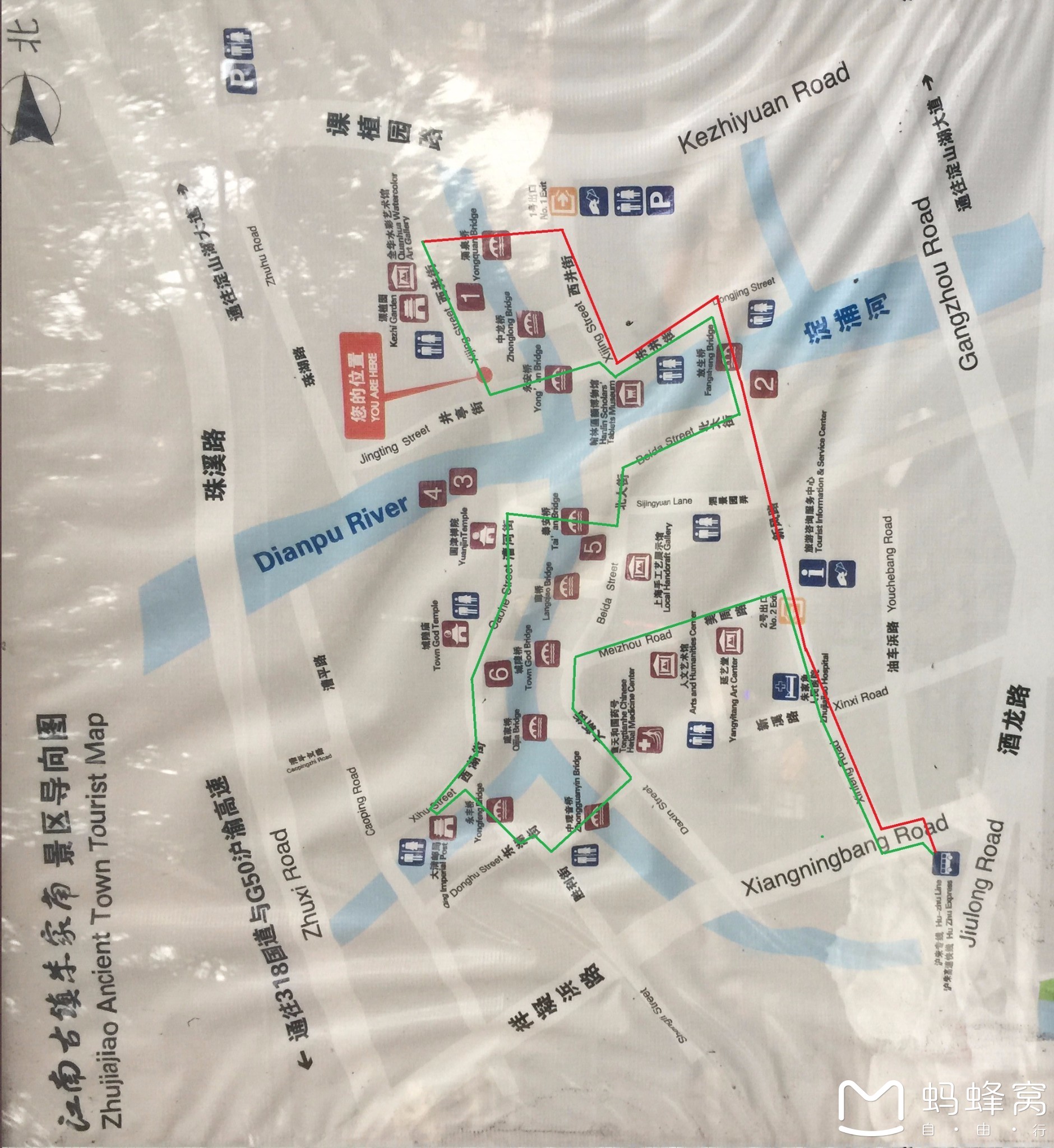 朱家角游览路线图
