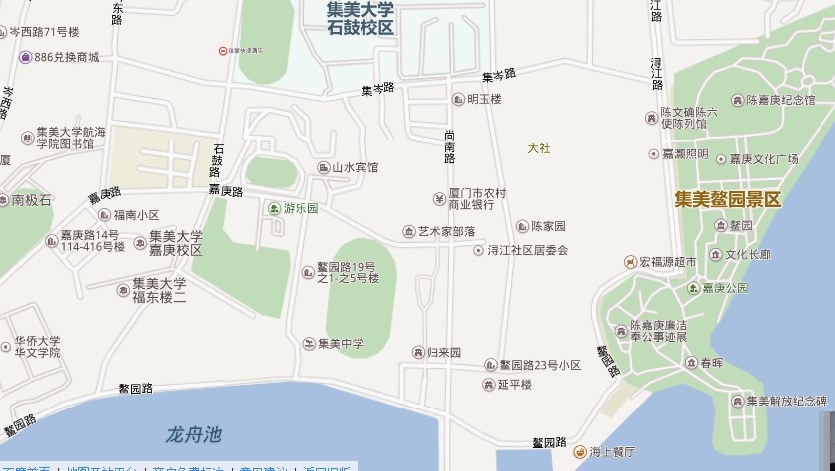 建筑融中西风格于一体,其中集美中学的道南楼.