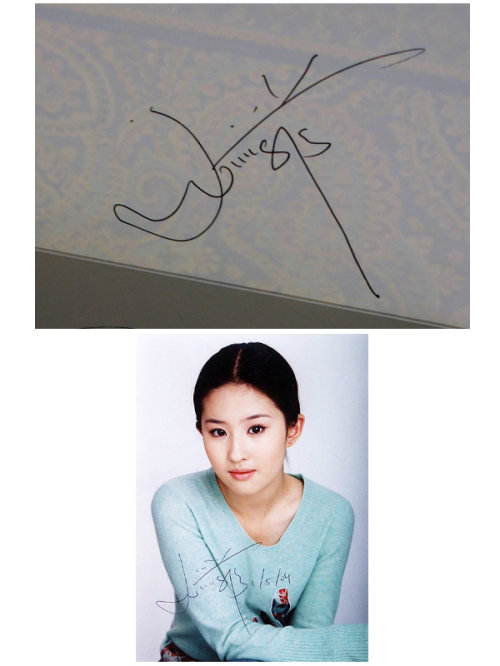 呵呵,喜琳可是有备而来,赵薇,李冰冰,范冰冰,刘亦菲,黄晓明的签名一网