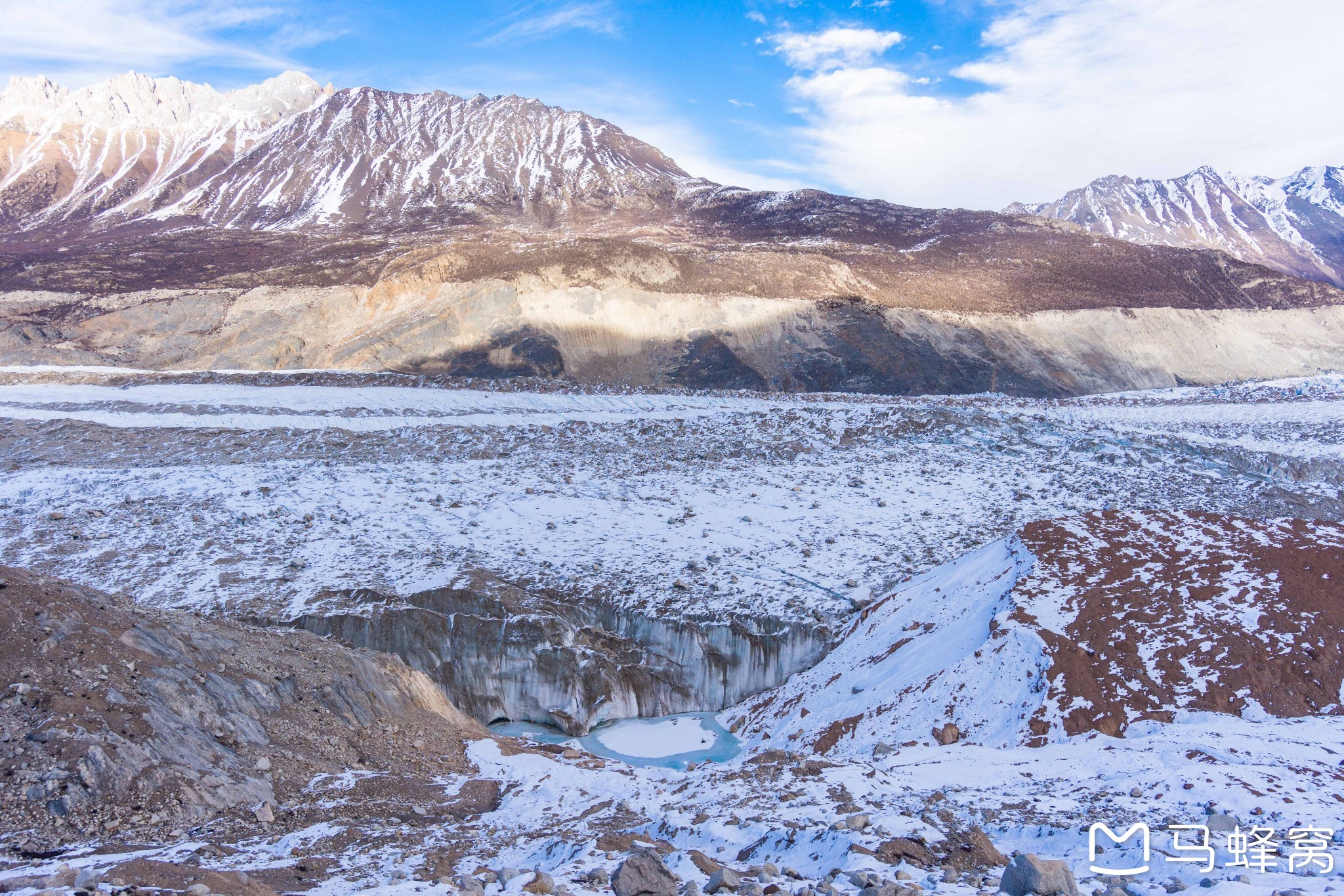 同时看到美西冰川,雅隆冰川,若骄冰川,东嘎冰川,雄加冰川和牛马冰川