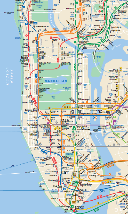曼哈顿地图高清版大图图片