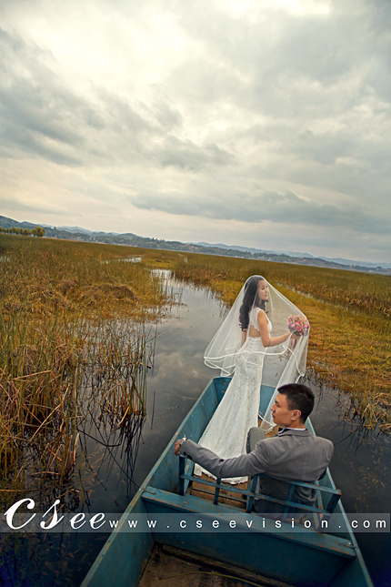 草海婚纱照_威宁草海图片