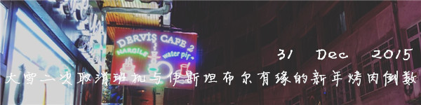 31 Dec 2015 大雪二次取消班机与伊斯坦布尔有缘的新年烤肉倒数 31 Dec 2015 大雪二次取消班机与伊斯坦布尔有缘的新年烤肉倒数